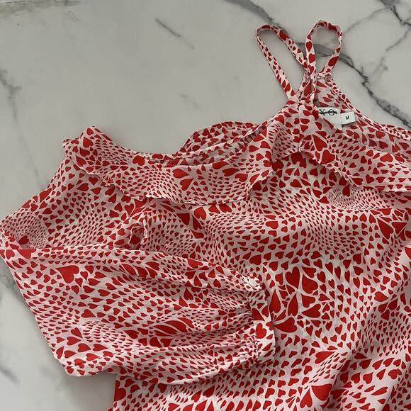 Rixo X Free people Arrabella Dress Cold Shoulder Ruffle Boho Festival size M - Picture 6 of 12